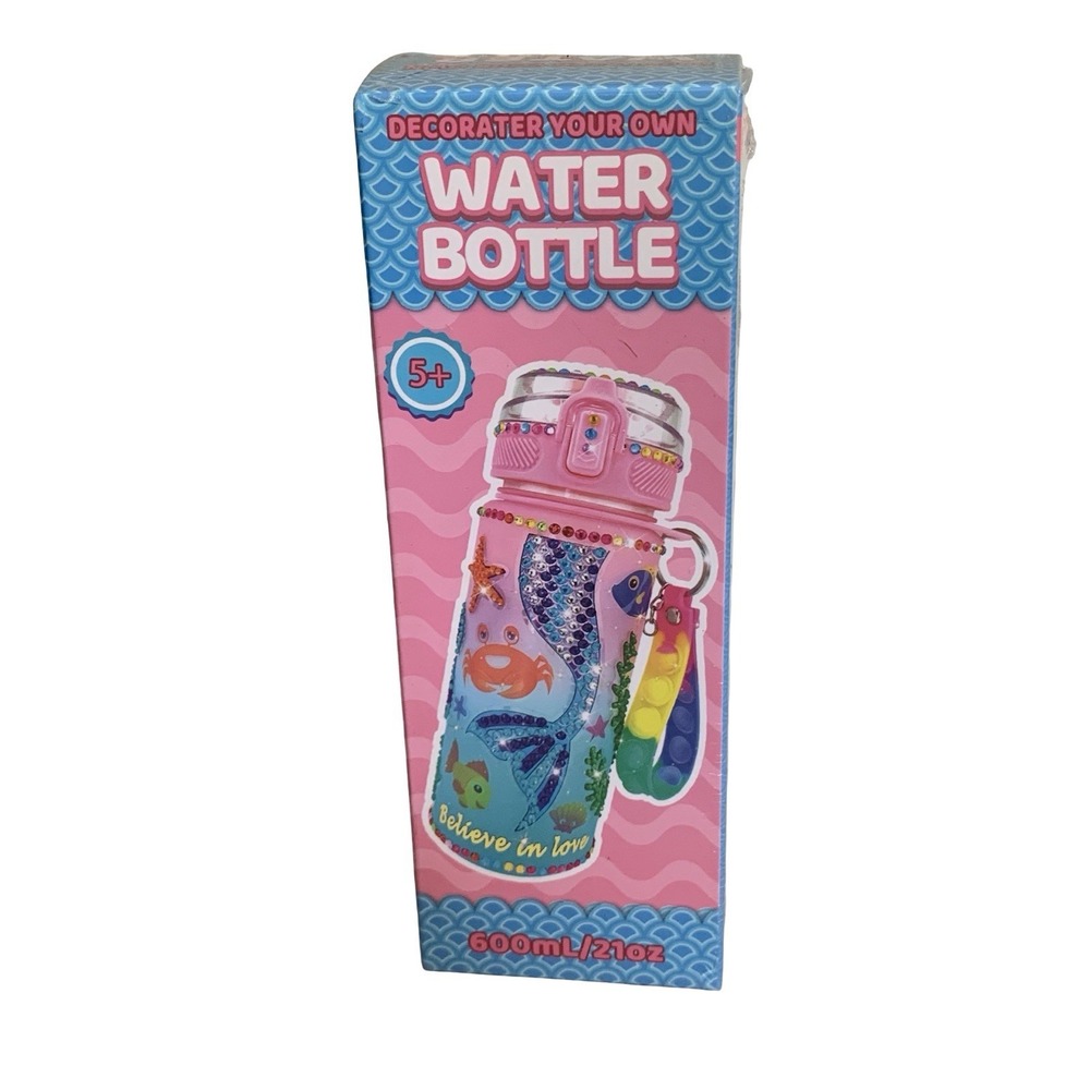 Joyfy Decorate Your Own Water Bottle Craft Kit Mermaid Diamond Art 21oz NEW